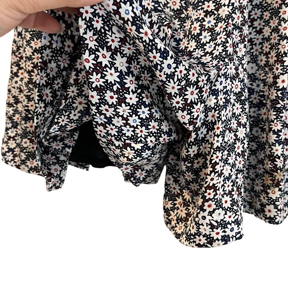 Uniqlo Womens Floral Pleated Elastic Waist A-Line Skort Size M - Picture 5 of 6